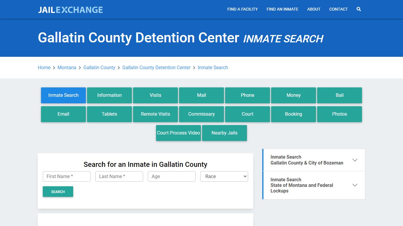 Gallatin County Detention Center Inmate Search - Jail Exchange